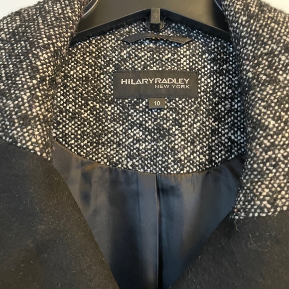 Hilary Radley 3/4 length winter Coat, Black/Tweed - Picture 3 of 4